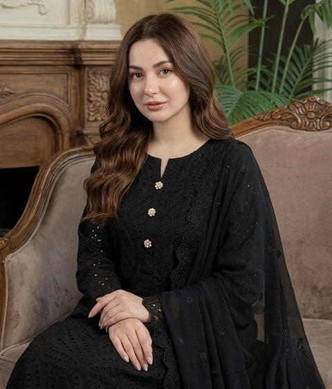 🖤 #BLACK #CHIKANKARI 🖤