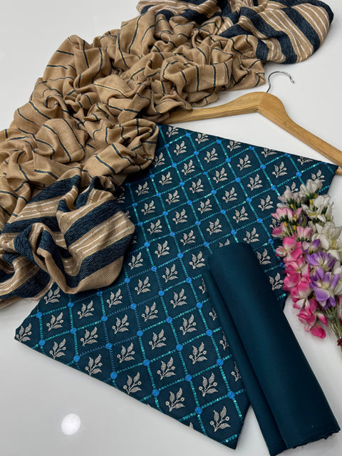 🔥 #ONLY 2350/-PKR WINTER’s DHANAK EMBROIDERED 3 PC 👗