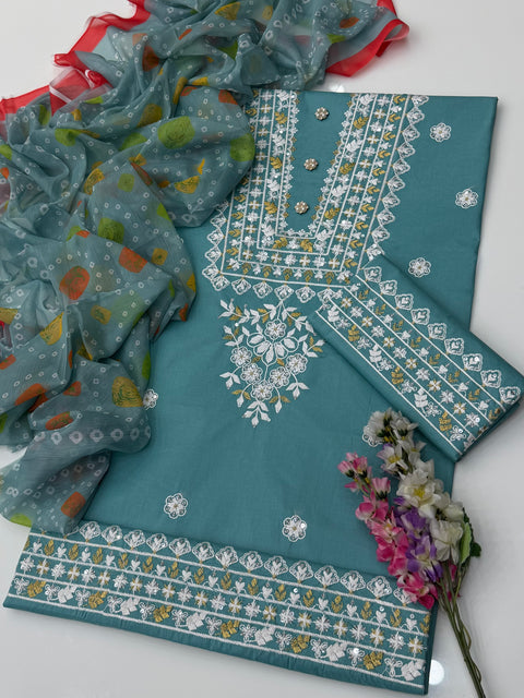 Beautiful & Elegant Boutique Fancy Sequence Embroidery 🧵 3 PC Suit