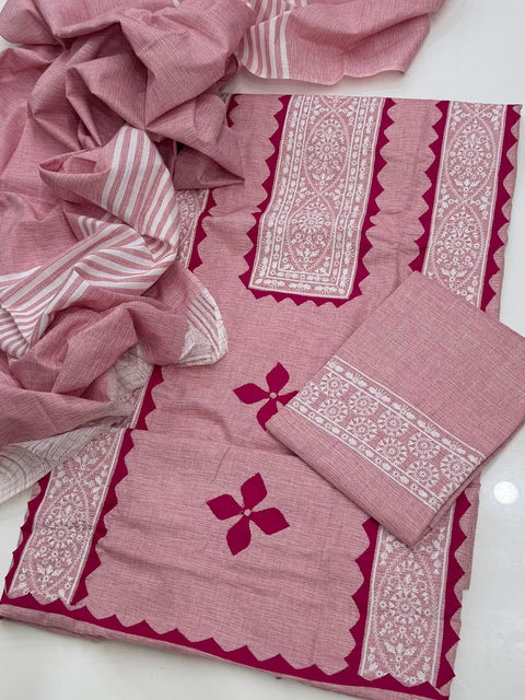 💕 #APPLIQUE #KHADDAR 3PC💕