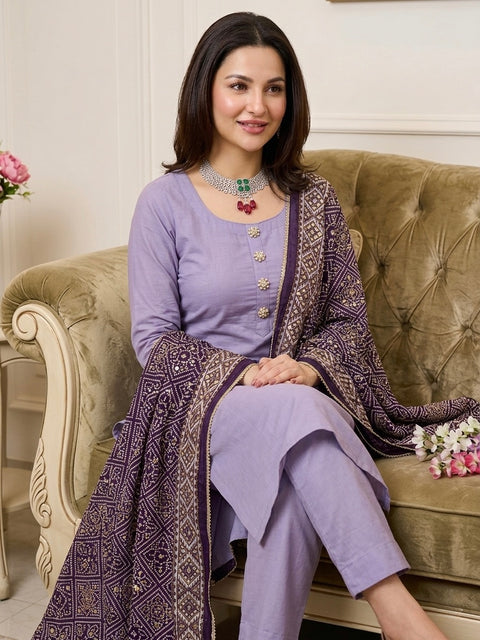 💕 Fancy Chunri Duppata With Lawn Shirt & Trouser 3 PC 👗