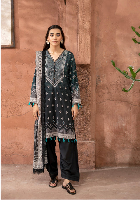 💕 Mausummery Brand Digital Printed Pure Lawn  3 Pc Dress 👗