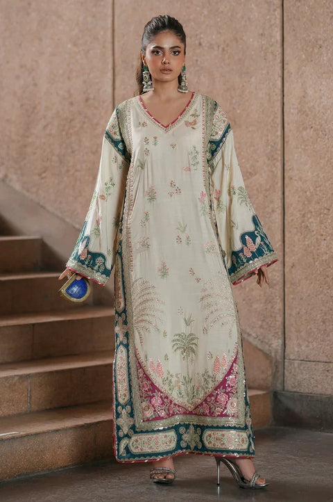 💕 Trending Fancy Kaftan Style Fancy Heavy Embroidered Silk 3 Pc 👗