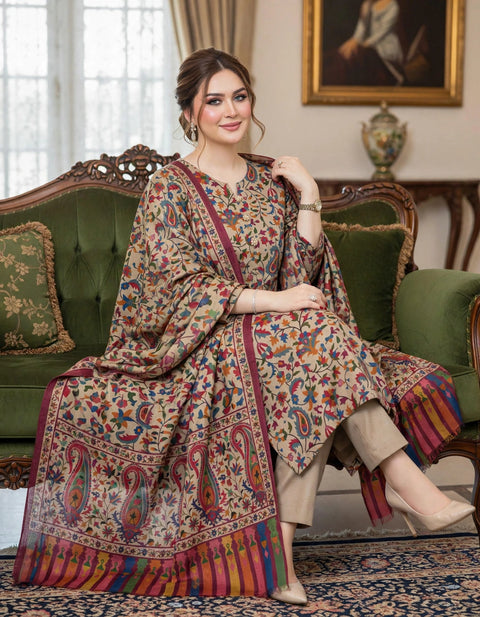 🔥 #KALAMKARI #PASHMINA 3PC🔥