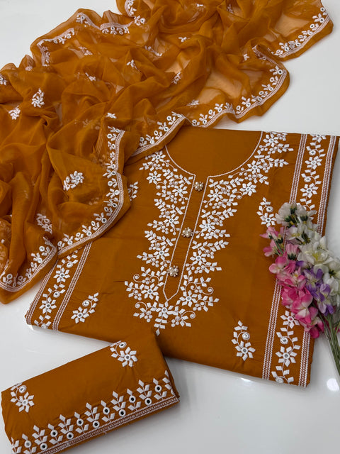 Most Beautiful & Unique Handmade Style Thread Embroidery Lawn 3 PC Dress 👗