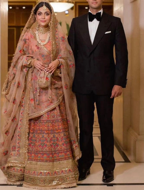 Fancy Emboidered Frock 3 Pc Dress