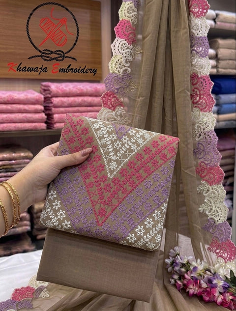 🔥 #TRENDING #CHIKANKARI LAWN 3PC 🔥