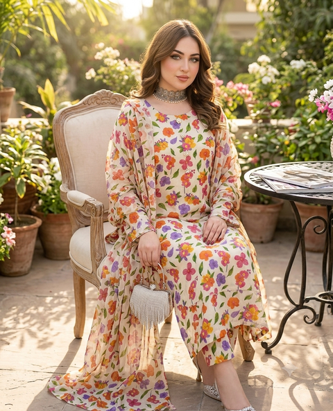 🔥 ONLY 2450/-PKR MPRINT LAWN 3PC 🔥