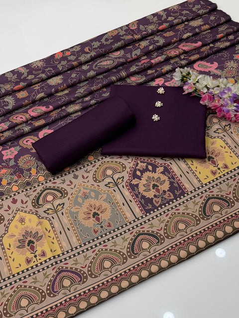 💕 #WINTER’s #Kalamkari Shawl With Dhanak 3PC 💕