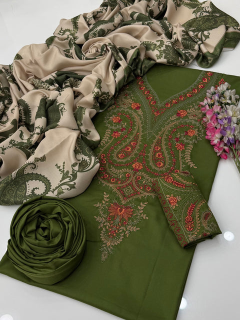 🔥 ONLY 2950/-PKR SALE Winter’s Branded Hit Codes 3 PC Dress 👗