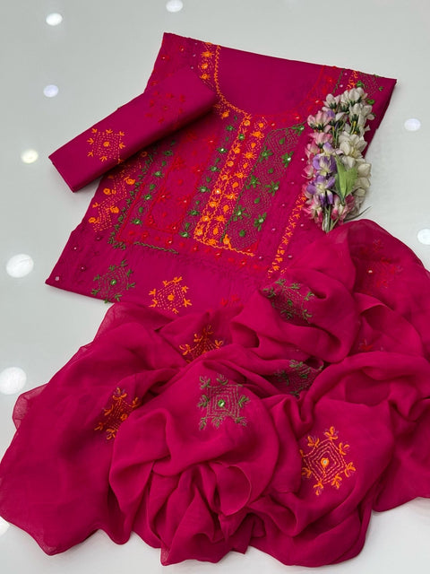 Handmade Afghani Pasham Embroidery 🧵 Lawn 3 Pc Dress 👗