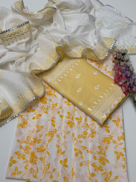 Beautiful Cross Stitch Tanka Embroidery 🧵 Pure Lawn 3 Pc 👗