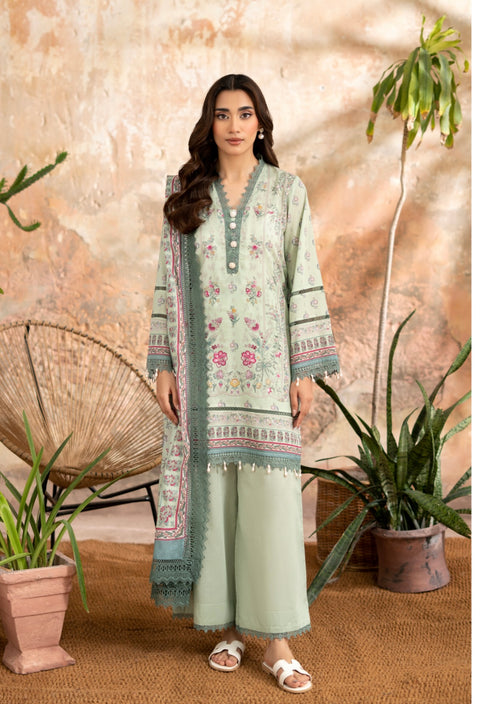 💕 Mausummery Brand Digital Printed Pure Lawn  3 Pc Dress 👗