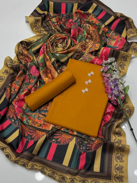 Winters Beautiful Gift Poetry Digital Printed Dhanak 3 Pc Dress