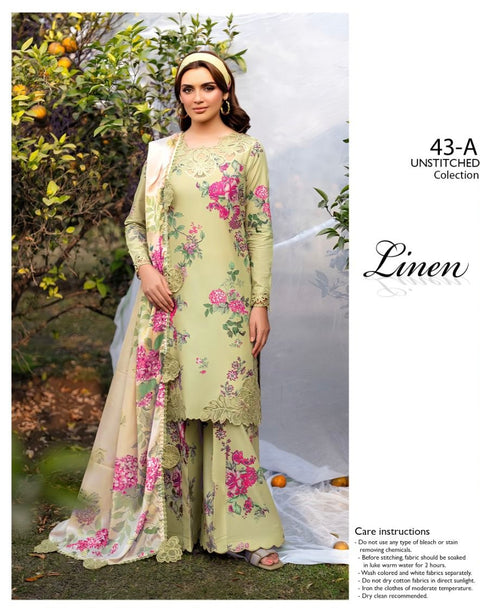 🔥 BRANDED HIT CODES LINEN 3 PC Dress 👗