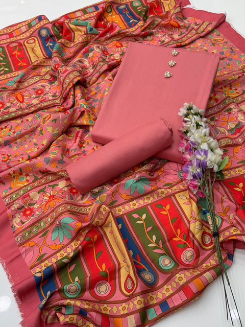 💕 #WINTER’s #KALAMKARI SHAWLS WITH DHANAK 3PC💕
