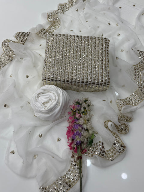 🔥 Trending Article Of Hania Amir Party Wear Sequence Work Chiffion 3 Pc Dress 👗