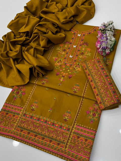 🔥 Winter’s Latest Dhanak Marina 3 PC Dress 👗