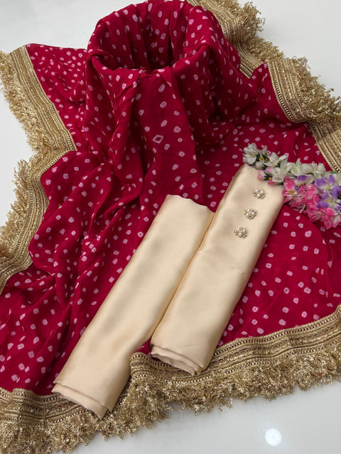 💕 #TRENDING #CHUNRI MEDIUM SILK 3 PC 💕