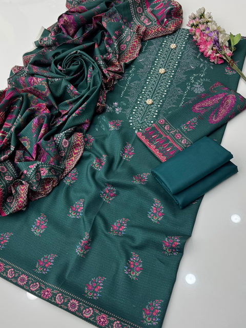 💯% Original Mausummery Brand Digital Printed Bana Dora Linen 3 Pc Dress 👗