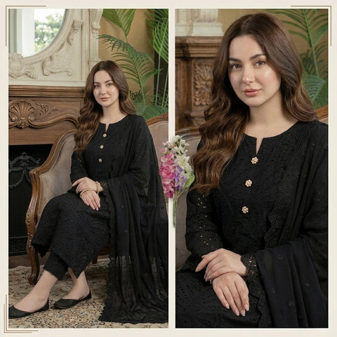 🖤 #BLACK #CHIKANKARI 🖤