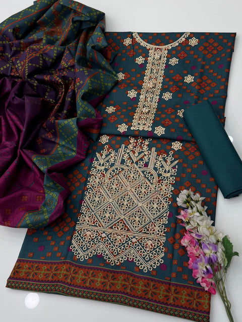 💕 ONLY 2850/-PKR #DHANAK #WINTER’s 3 PC 💕