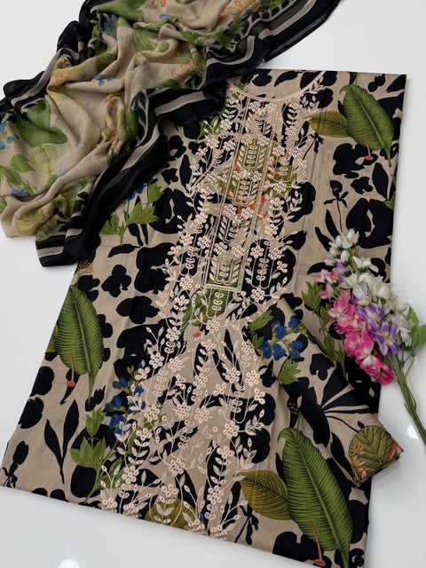 💕 ONLY 2650/-PKR CHIKANKARI LAWN 3 PC 💕