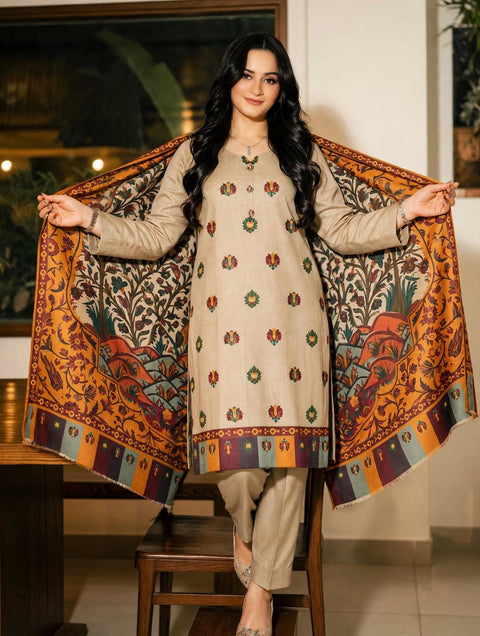 🔥 #WINTER KALAMKARI PASHMINA 3PC 🔥