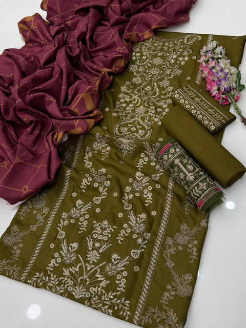 🔥 ONLY 2950/-PKR SALE Winter’s Branded Hit Codes 3 PC Dress 👗