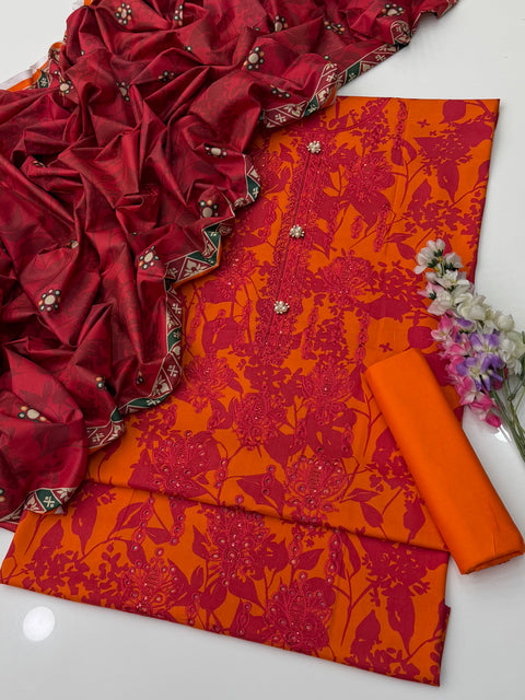 💕 ONLY 2650/-PKR #CHIKANKARI #LINEN 3 PC 👗