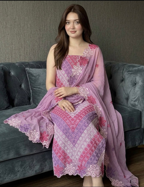 💕 #MARIA.B CHIKANKARI 3PC 💕