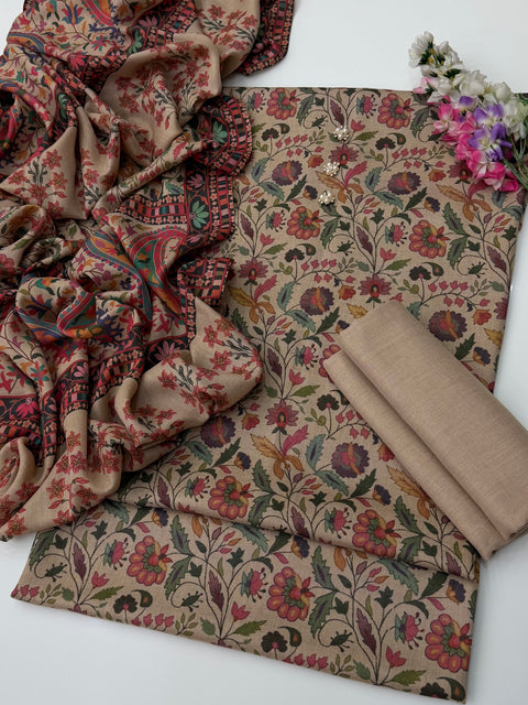 🔥#TRENDING #KALAMKARI #PASHMINA 3 PC 🔥