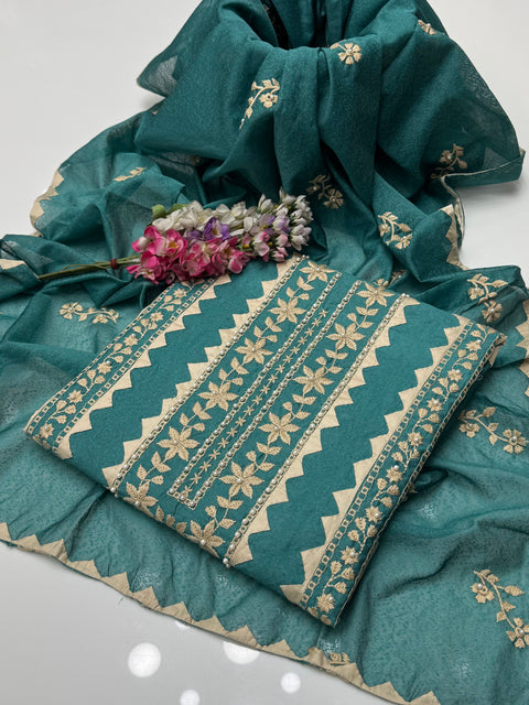 Beautiful Handmade Style Pakka Tanka With Applique Ralli Work Pearl Beads 2 Pc Dress 👗