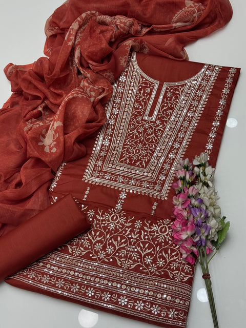 Fancy Bareeze Sequence Work Embroidery Branded Lawn 3 Pc Dress 👗
