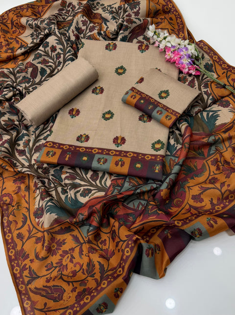 🔥 #WINTER KALAMKARI PASHMINA 3PC 🔥