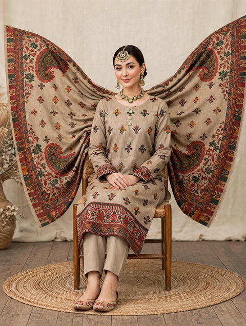 🔥#KALAMKARI #PASHMINA 3PC DRESS 👗
