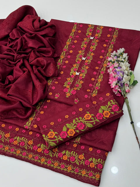 🔥WINTER’s Most Demadend And Beautiful Boutique Style Embroidery 🧵 3 PC 👗