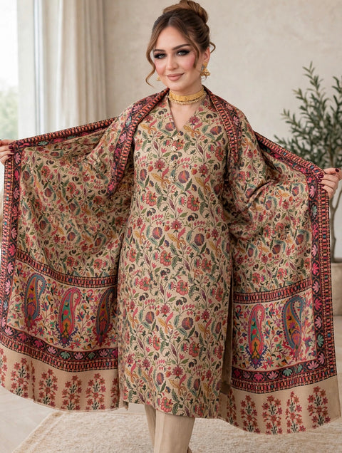 🔥#TRENDING #KALAMKARI #PASHMINA 3 PC 🔥