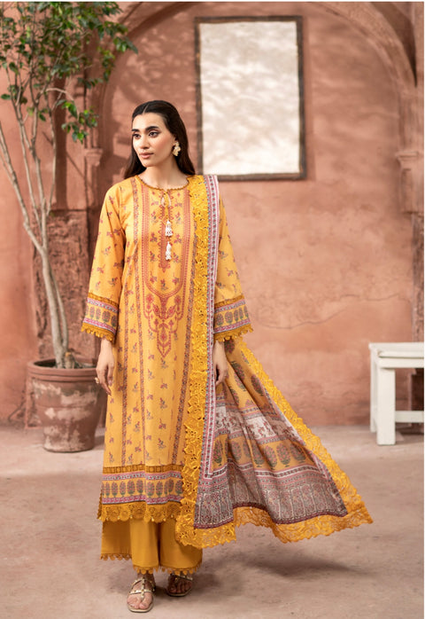 💕 Mausummery Brand Digital Printed Pure Lawn  3 Pc Dress 👗