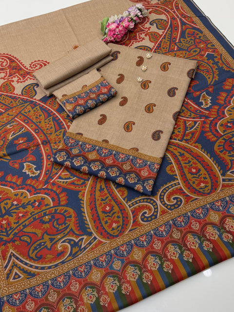 🔥 KALAMKARI PASHMINA 3PC DRESS 🔥