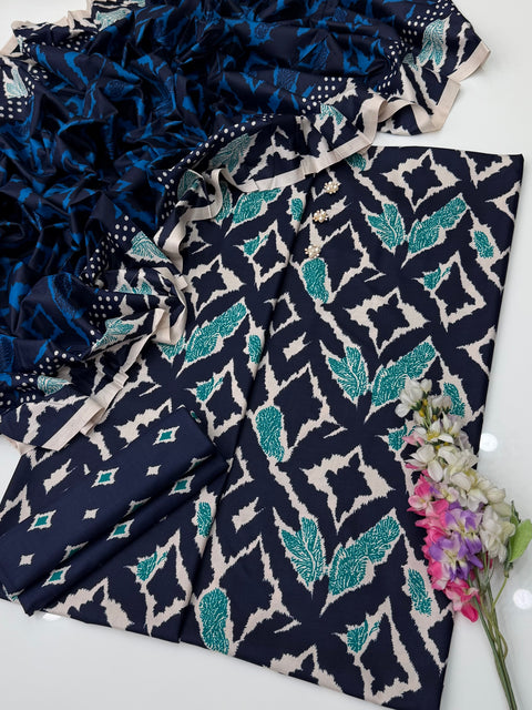 🔥 #Branded Hit Code Digital Printed Superior Quality Linen 3 PC Dress 👗