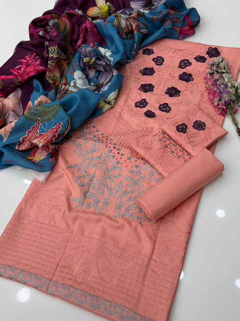 🔥 ONLY 2950/-PKR SALE Winter’s Branded Hit Codes 3 PC Dress 👗