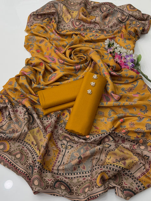 💕 #WINTER’s #Kalamkari Shawl With Dhanak 3PC 💕