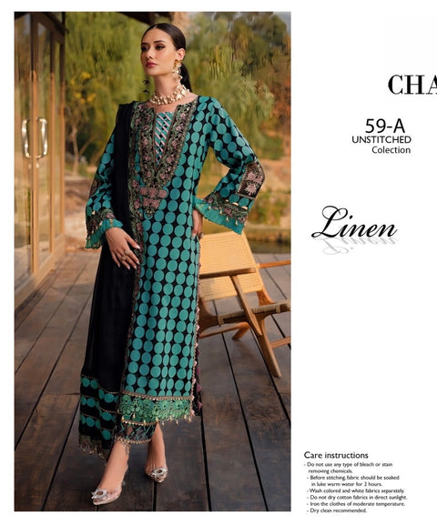 💕 Branded Hit Codes Digital Printed Premium Linen 3 Pc 👗