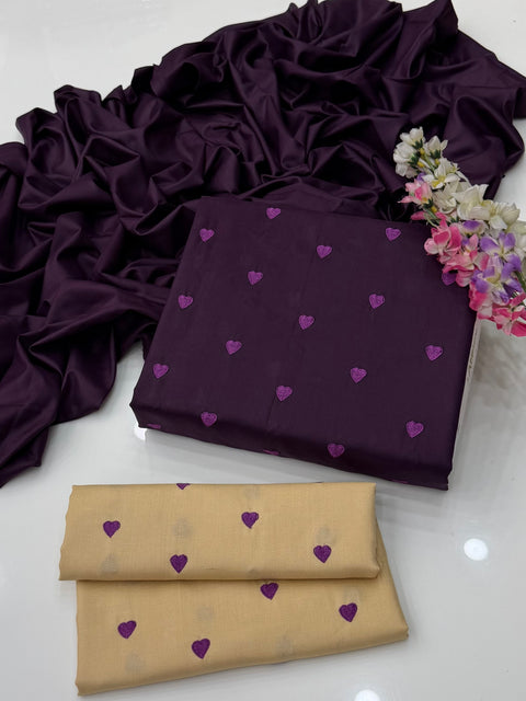 💕 #WINTER’s #VIRAL HEART 🖤 EMBROIDERY 🪡 3PC 💕